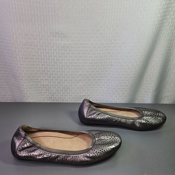 Vionic Womens Black Metallic Perforated Ballet Flats Size 12M - Picture 5 of 11